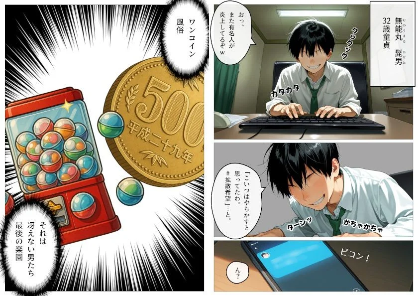 ワンコイン風俗 〜ガチャで引いたSSR美女を好き放題〜【ピココミック】d_632705サンプル画像001